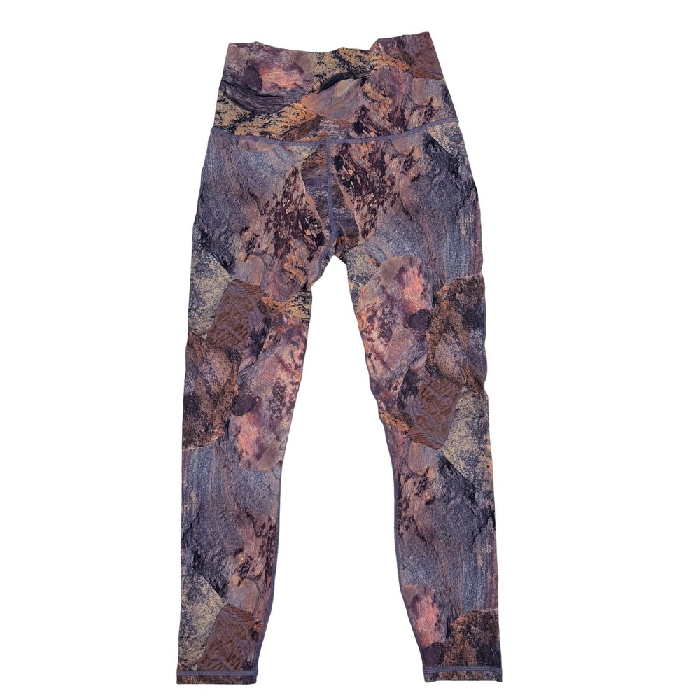 Fabletics PowerHold Leggings Define Small Purple Rock High Rise Marbleized Gym